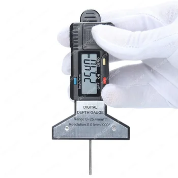 Цифровой Индикатор Протектора 0-25 мм Электронный Глубиномер Шкала Измерения Рисунка шин Высокой Точности