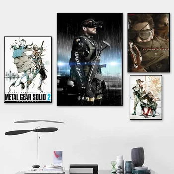Классический плакат Видеоигры Metal Gear Solid MGS из Крафт-бумаги, Винтажный плакат, Настенная живопись, Изучение Эстетического искусства, Наклейки на стены
