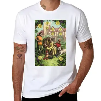 Новая повседневная футболка с Таро Ведьмы - Десяткой Пентаклей, футболки оверсайз, милая одежда, мужская футболка