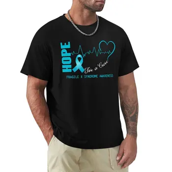 Футболка Hope For A Cure Fragile X Syndrome Awareness для мальчиков, белая одежда с аниме, винтажные мужские винтажные футболки