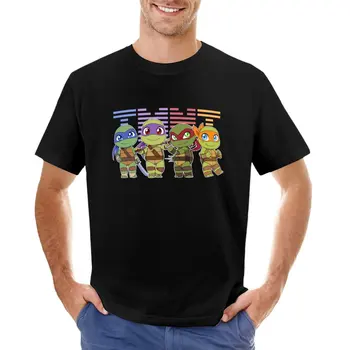 Герои Чиби в футболке с половинкой панциря, возвышенная футболка, футболки, мужская одежда