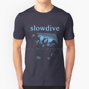 Графическая Футболка Slowdive Английской Рок-группы из 100% Хлопка Slowdive Музыка Английской Группы, Вокал И Гитара