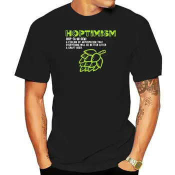 Мужская футболка, бестселлер Be A Hoptimist with a Hoptimism, футболка с принтом, футболки-тройники, топ