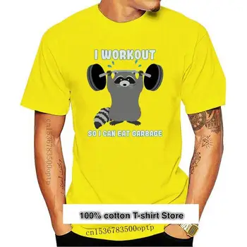 Camiseta de entrenamiento para hombre, ropa de alta calidad con diseño divertido de Panda, mapache, basura, para comer, novedad