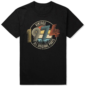 Винтаж 1974 года, лимитированная серия, все оригинальные детали, подарки на 50-й день рождения, мужская футболка, забавные футболки, хлопковая футболка, уличная одежда в стиле Харадзюку
