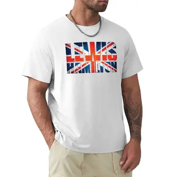 Льюис Хэмилтон - футболка с британским флагом, однотонная футболка с коротким рукавом, мужская одежда, мужская одежда