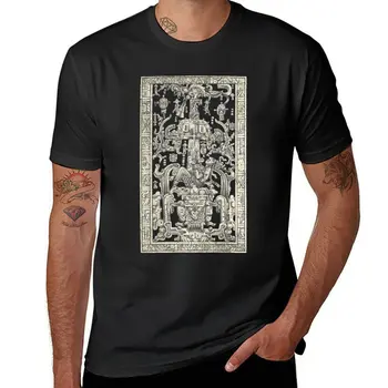 Новый космический корабль Короля Пакаля - Путешественник во времени майя - Древний астронавт Майя, Художественная футболка с резьбой по дереву, футболки для мальчиков, Мужская хлопковая футболка