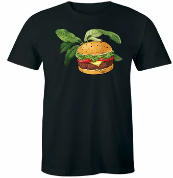 Футболка для бургеров на растительной основе, забавная футболка для вегетарианцев, вегетарианских гурманов