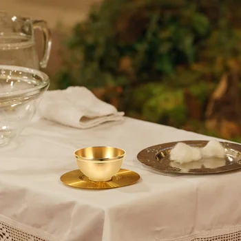 Домашний декор с акцентами Чаша для подношения Будде из чистой Меди Жертвенные принадлежности Алтарь Большого Священного Ритуала