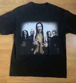 Винтажная рубашка Marilyn Manson GunsGod И Government Размер L Гигантская редкость 2000