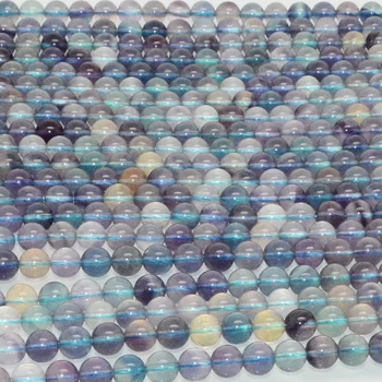 Рассыпчатые Круглые Бусины Из Натурального Многопластинчатого Флюорита 8,3 мм
