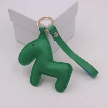 Креативная сумка-брелок из искусственной кожи с зеленым пони, Персонализированная подвеска-брелок для автомобиля