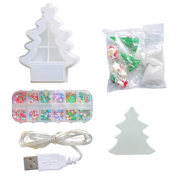 Капля клея, гипсовая Рождественская елка, украшения, подвеска, силиконовая форма