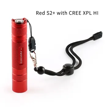 Красный фонарик S2 + со светодиодом XPL HI внутри и стеклом с ar-покрытием, прошивка biscotti