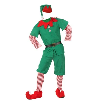 Рождественский костюм для семьи для взрослых и детей, Рождественские костюмы Эльфа, костюм Санта-Эльфа, Забавный Косплей-вечеринка