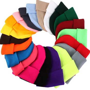 Шапочки-Бини Флуоресцентная Шляпа Amazon Acrylic Hat для Мужчин и Женщин Осенние и Зимние Шапочки