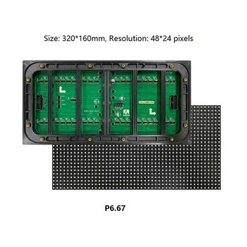 Открытый светодиодный экран P6.67 Водонепроницаемая Светодиодная Видеостенная панель 320x160 мм Светодиодный модуль