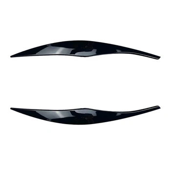 Автомобильные Глянцевые Черные Фары Брови Веки Покрывают Наклейки Головного Света для BMW 3 Серии E90 E91 320I 330I 05-12
