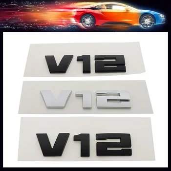 3D Премиум буквы V12 объем двигателя автомобиля Объем Салона багажник Хвостовая Часть Капота Наклейка на Эмблему Значок Наклейка для X3 F10 F30 E46 E60 E90