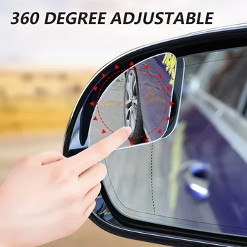 2шт Автомобильное зеркало заднего вида со слепым пятном, Бескаркас-ное вспомогательное зеркало для Renault Megane 2 Clio 4 Trafic Captur Kangoo