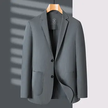 6163-2023 Мужская деловая повседневная куртка в полоску, куртка single West top