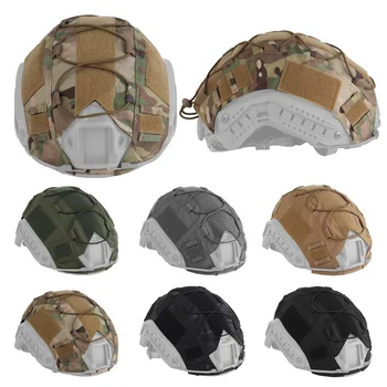 Чехол для тактического шлема для страйкбола, пейнтбола, армейского военного шлема с обручем и петлей, ткань для спортивного шлема на открытом воздухе для быстрого шлема