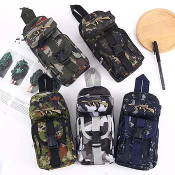 Пеналы камуфляжного цвета для мальчиков, креативный мини-тактический рюкзак, сумки для карандашей, держатель для канцелярских принадлежностей для студентов