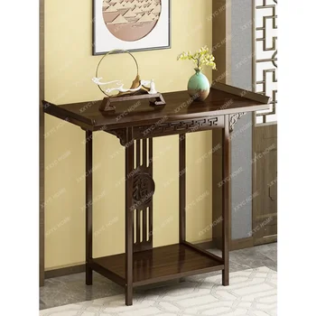 Стол для благовоний на алтаре, стол для домашнего обряда, стол для усыпальницы Будды, новый молитвенный алтарный столик из массива дерева в китайском стиле