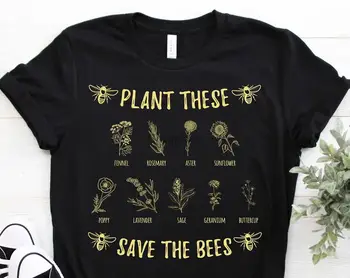 Посадите эти футболки Save The Bees, Рубашку Пчеловода, Рубашку Пчелы, Футболки Пчелы, Подарки Пчелы, Подарок Пчеловоду, Подарок Любителю Пчел, Рубашку