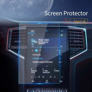 Автомобильные Наклейки Протектор Экрана Для Carplay VW Amarok 2023 GPS Закаленное Стекло Защитная Пленка Навигация Автоаксессуары 12 дюймов