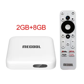Mecool KM2 Smart TV Box Android 10 Сертифицированный Google 2 ГБ ОЗУ 8 ГБ ПЗУ USB3.0 BT4.2 2T2R Двойной Wifi HDR10 4K телеприставка