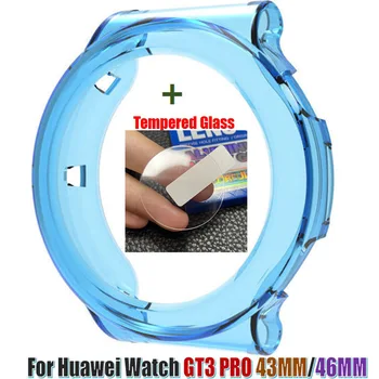 Смарт-браслет Крышка Часов Рамка Безель Для Huawei Watch GT3 PRO 43/46 мм Защитный Чехол для Huawei GT 3pro Экран Стеклянная Пленка