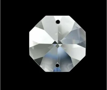 100шт 14 мм Прозрачные хрустальные Восьмиугольные призмы Детали освещения Призмы для люстр