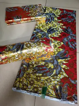 2023 новая мода настоящий золотой принт африканская ткань из настоящего воска 100% хлопок анкара воск гана нигерия стиль pagne швейный материал