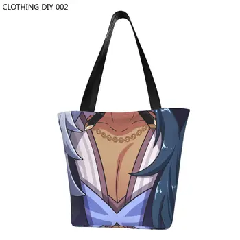 Модная сумка для покупок Genshin Impact Kaeya Tiddies для переработки аниме-игр, холщовая сумка для покупок на плечо