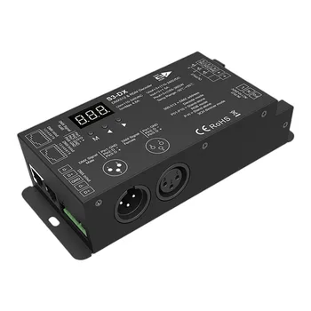 S3-DX 110-240VAC Высоковольтная светодиодная лента 3CH * 1.5A DMX-декодер (с RF) для управления одноцветной, двухцветной, RGB или RGBW светодиодной лентой