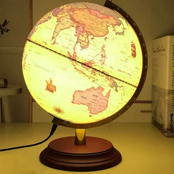 25-сантиметровый глобус для учащихся средней школы, ретро Светодиодная лампа, Глобус, Карта мира, Левитирующий Глобус, декор учебного офиса