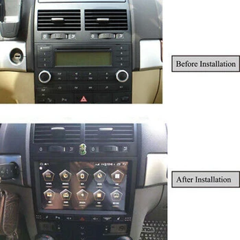 Автомобильный радиоприемник для монтажа адаптера для монтажа панели приборной панели Комплект отделки для-VW Touareg 2003-2010