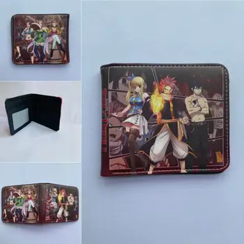 Игра Отаку Аниме Fairy Tail Natsu Lucy Gray Coin Школьный Кошелек из Искусственной Кожи, Держатель для сумок, Слой Прохладный Горячий