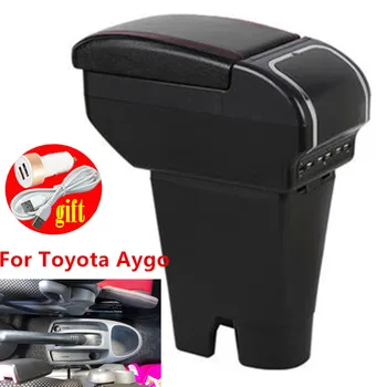 Для Toyota Aygo BJ подлокотник подлокотник кожаный ящик для хранения центральная подошва детали интерьера аксессуары украшения стайлинг автомобиля