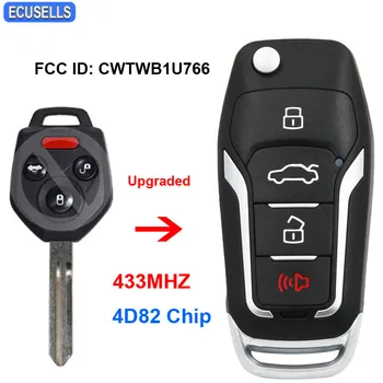 Модернизированный Складной Дистанционный Ключ с 3 + 1/4 Кнопками 433 МГц 4D82 с Чипом для Subaru Forester Impreza WRX STI XV XV Crosstrek FCC ID: CWTWB1U766