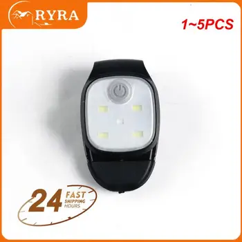 1 ~ 5ШТ Зажимной фонарик, перезаряжаемый через USB, 4 режима освещения, предупреждение о безопасности, ходовые огни для ночных прогулок, рыбалки