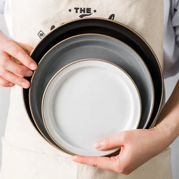 Тарелки для супа Керамические миски для риса в скандинавском стиле Легкий набор роскошной посуды набор посуды для ужина набор простой посуды для дома