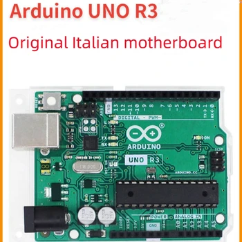 Плата разработки Arduino UNO R3, оригинальный микроконтроллер Arduino, материнская плата для обучения программированию на языке C (с кабелем передачи данных)
