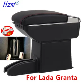 Для Lada Granta Подлокотник для автомобиля Lada Granta Коробка для подлокотников Внутренний USB СВЕТОДИОДНЫЙ центральный ящик для хранения содержимого магазина аксессуары для подлокотников