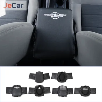 Молдинги для интерьера Кожаный автомобильный подлокотник, защитная накладка для Jeep Wrangler JK 2007-2010 Аксессуары для интерьера автомобиля