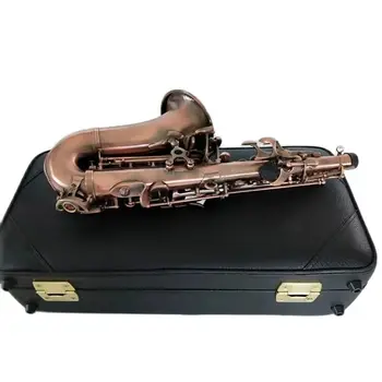 Новый Сопрано Изогнутый саксофон Античная Медь Красный Саксофон Тома S-991Bb Музыкальный Инструмент С аксессуарами Для мундштука в Подарок