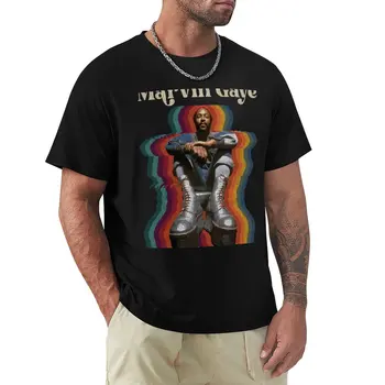 Футболка Marvin GayeRetro, футболка для мальчика, винтажная футболка, черная футболка, мужские футболки большого и высокого размера.